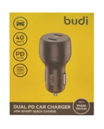 شارژر فندکی 40 وات بودی مدل Budi CC108RB با دو خروجی USB-C با گارانتی ۱۸ ماهه شرکتی (۶ ماه تعویض) - Image 4